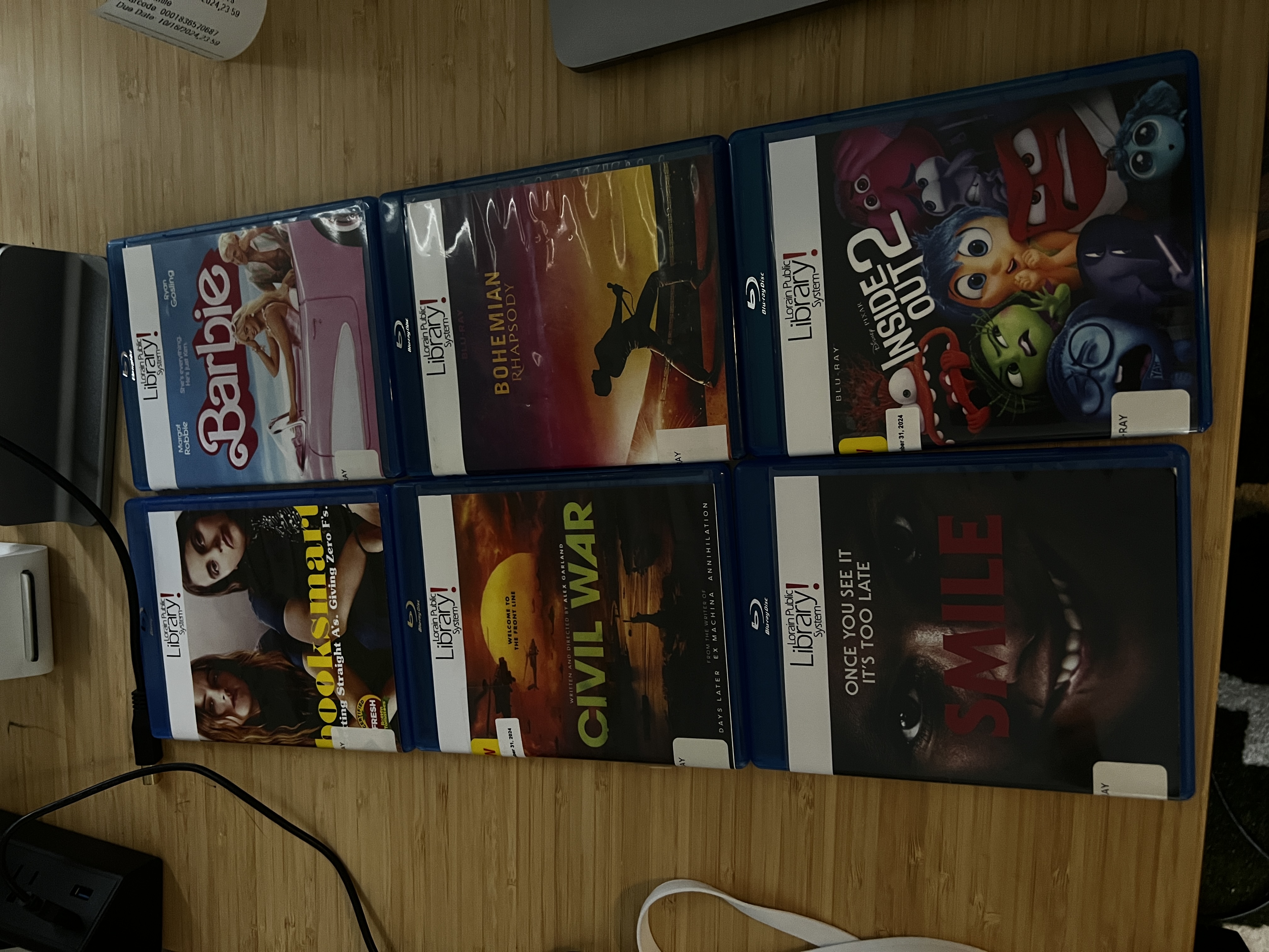 Various media types available at the library